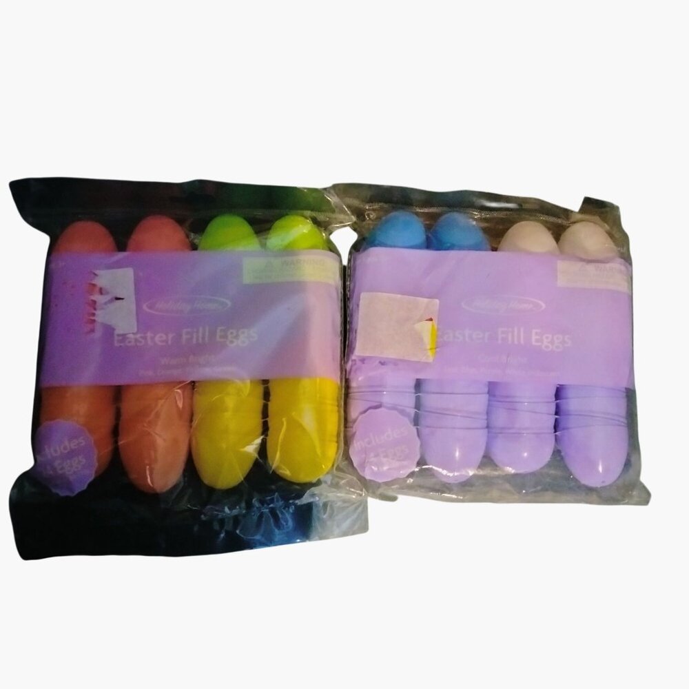 Easter Fill Eggs Hinged Multiple Colors Plastic Party Favor lot 2 24 Ct packs